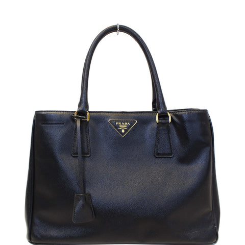 PRADA Galleria Medium Saffiano Leather Tote Bag Black