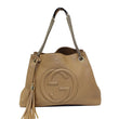 GUCCI Soho Pebbled Leather Chain Shoulder Bag 308982 Beige-US