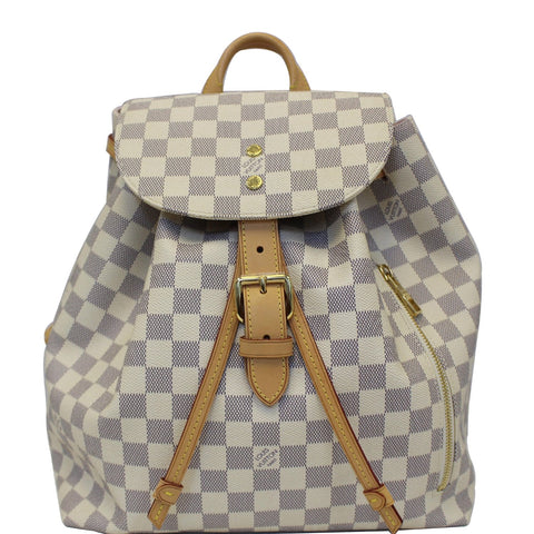 LOUIS VUITTON Sperone Damier Azur Backpack Bag White