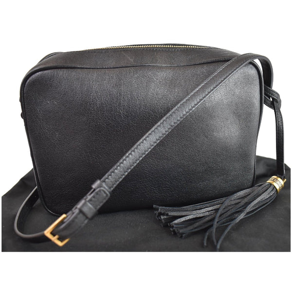 YVES SAINT LAURENT Lou Camera Monogram Leather Shoulder Bag Black