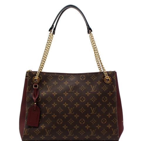 LOUIS VUITTON Surene MM Monogram Canvas Shoulder Bag Bordeaux