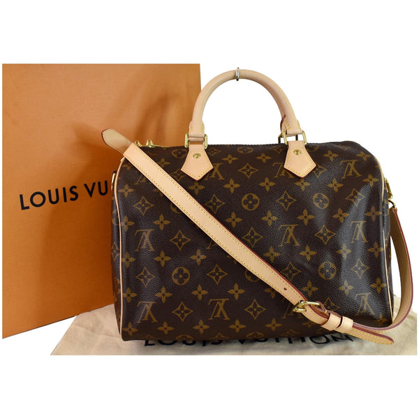 Louis Vuitton Speedy 30 Bandouliere Monogram Canvas Bag - front view