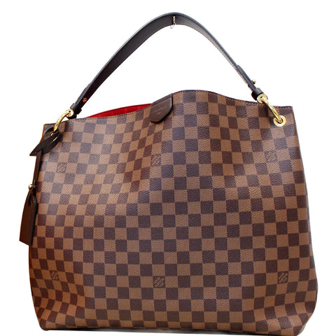 LOUIS VUITTON Graceful MM Damier Ebene Shoulder Bag Brown