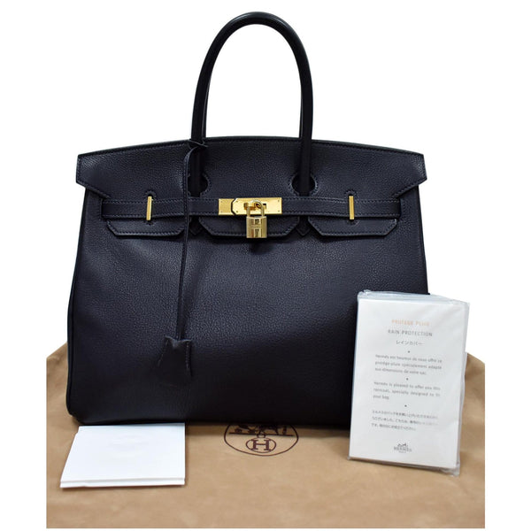 Hermes Birkin 35 Black Togo Leather Tote Bag - front preview | DDH