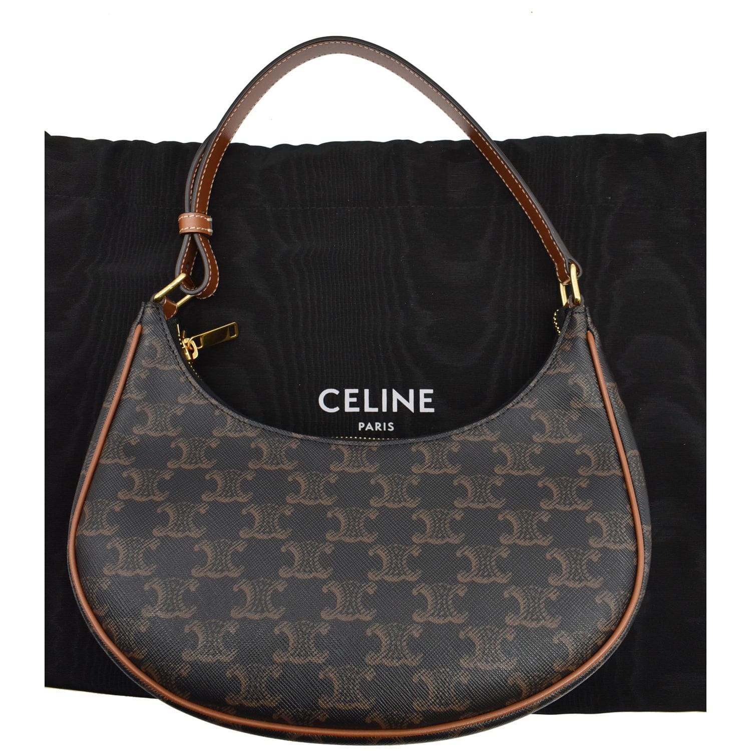 CELINE Triomphe Medium Travel Bag in Triomphe Canvas and calfskin