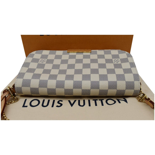 LOUIS VUITTON Favorite MM Damier Azur Crossbody Bag White
