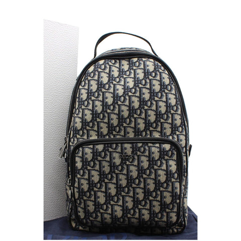 CHRISTIAN DIOR Minin Rider Oblique Jacquard Backpack Beige