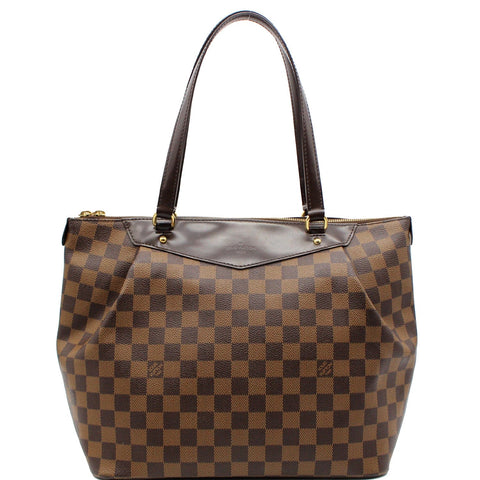 LOUIS VUITTON Westminster GM Damier Ebene Tote Shoulder Bag Brown