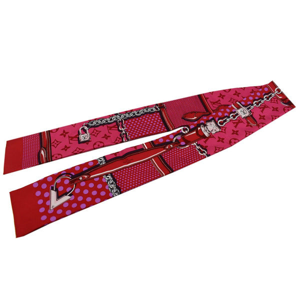 LOUIS VUITTON Confidential Silk Monogram Bandeau Pink