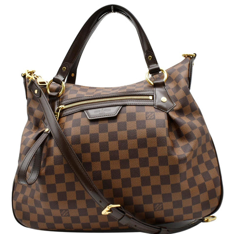LOUIS VUITTON Evora MM Damier Ebene Shoulder Bag Brown