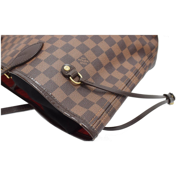 LOUIS VUITTON Neverfull MM Damier Ebene Tote Shoulder Bag Brown