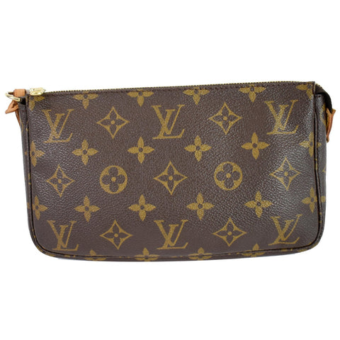 LOUIS VUITTON Pochette Accessoires Monogram Canvas Pouch Bag Brown
