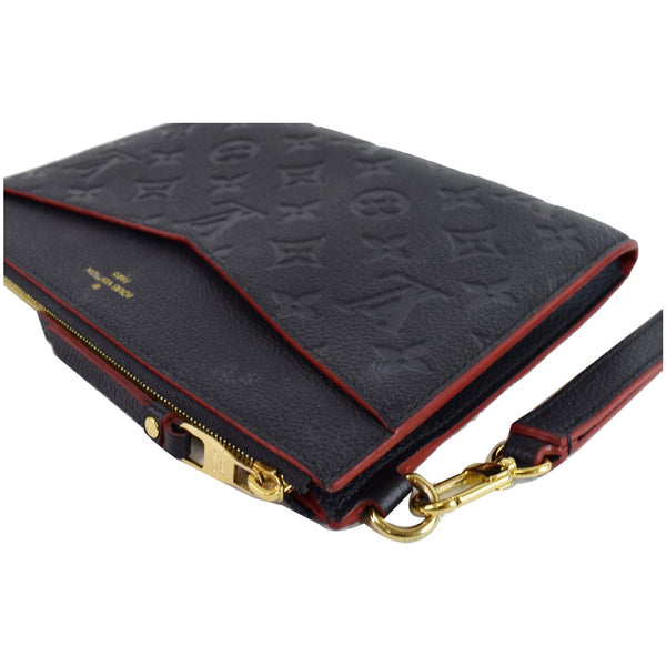 LOUIS VUITTON Melanie MM Monogram Empreinte Clutch Bag Black
