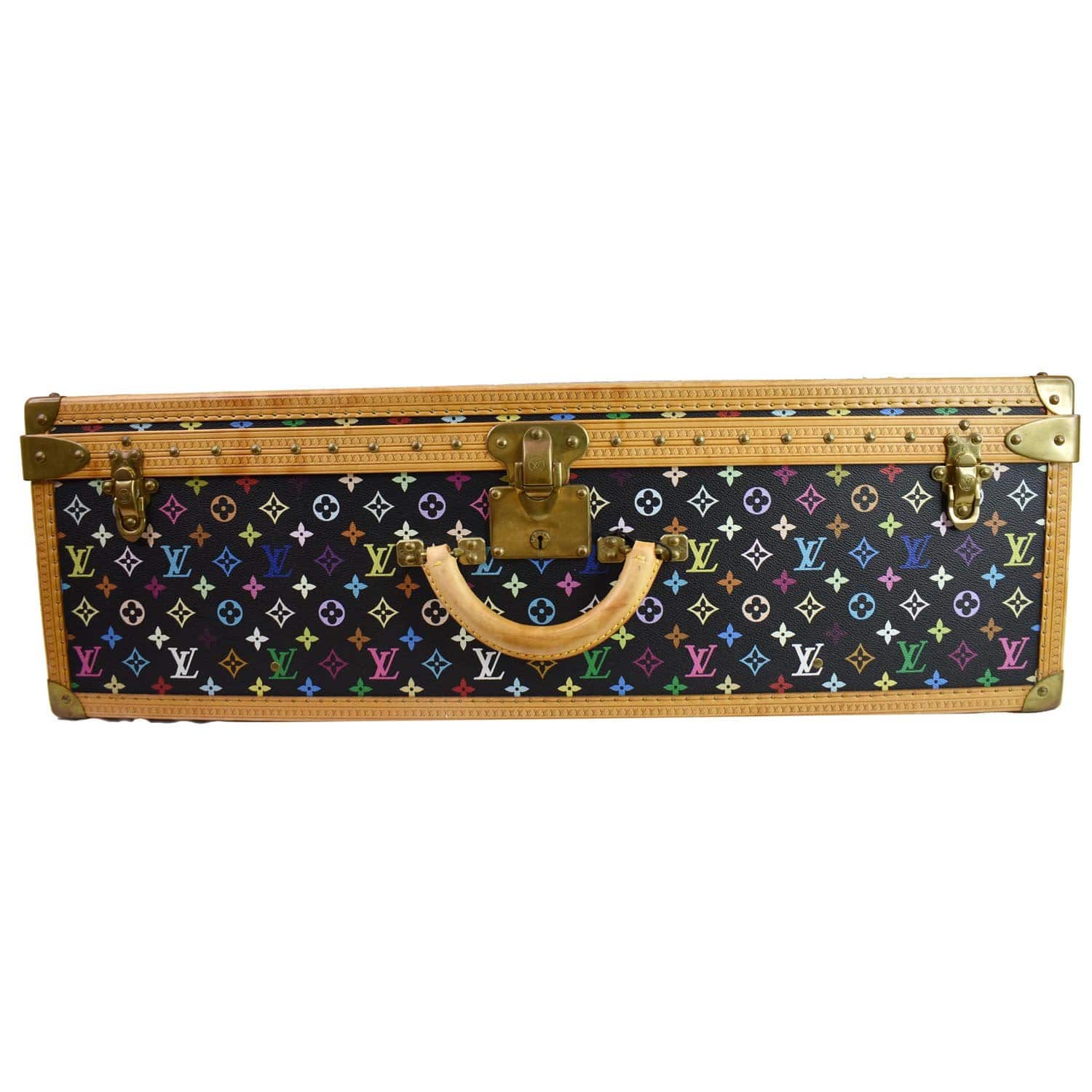 LOUIS VUITTON Alzer 80 Multicolor Monogram Suitcase Travel Bag Black