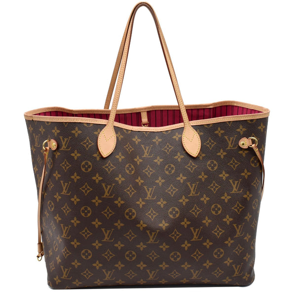 LOUIS VUITTON Neverfull GM Monogram Canvas Tote Bag Brown