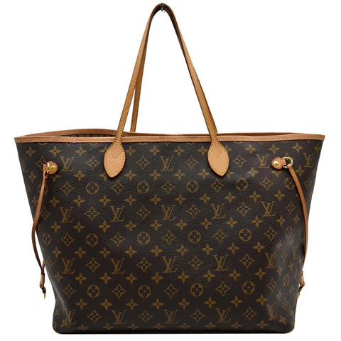 LOUIS VUITTON Neverfull GM Monogram Canvas Tote Bag Brown