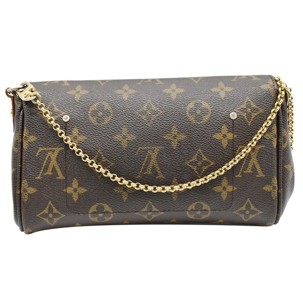 LOUIS VUITTON Favorite PM Monogram Canvas Clutch Bag Brown