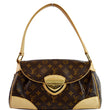 LOUIS VUITTON Beverly MM Monogram Canvas Satchel Bag Brown