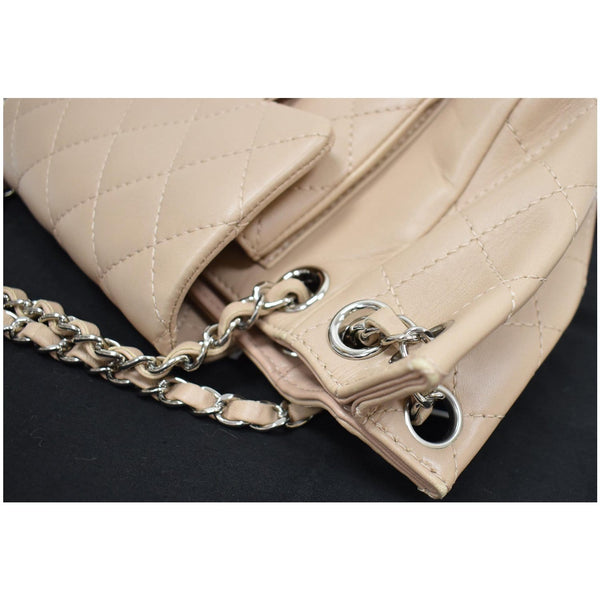 Chanel CC Accordion Lambskin Leather Shoulder Bag - beige color | DDH