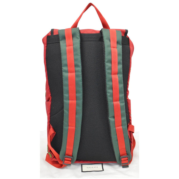 GUCCI Techno Embroidered Canvas Web Backpack Bag Red 45098