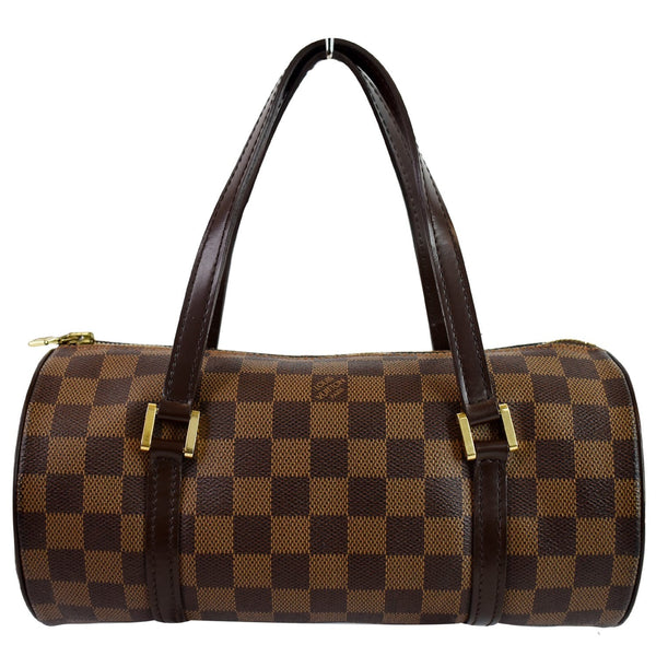 LOUIS VUITTON Papillon 26 Damier Ebene Satchel Bag Brown