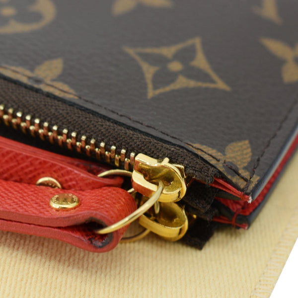 LOUIS VUITTON Adele Monogram Canvas Wallet Brown