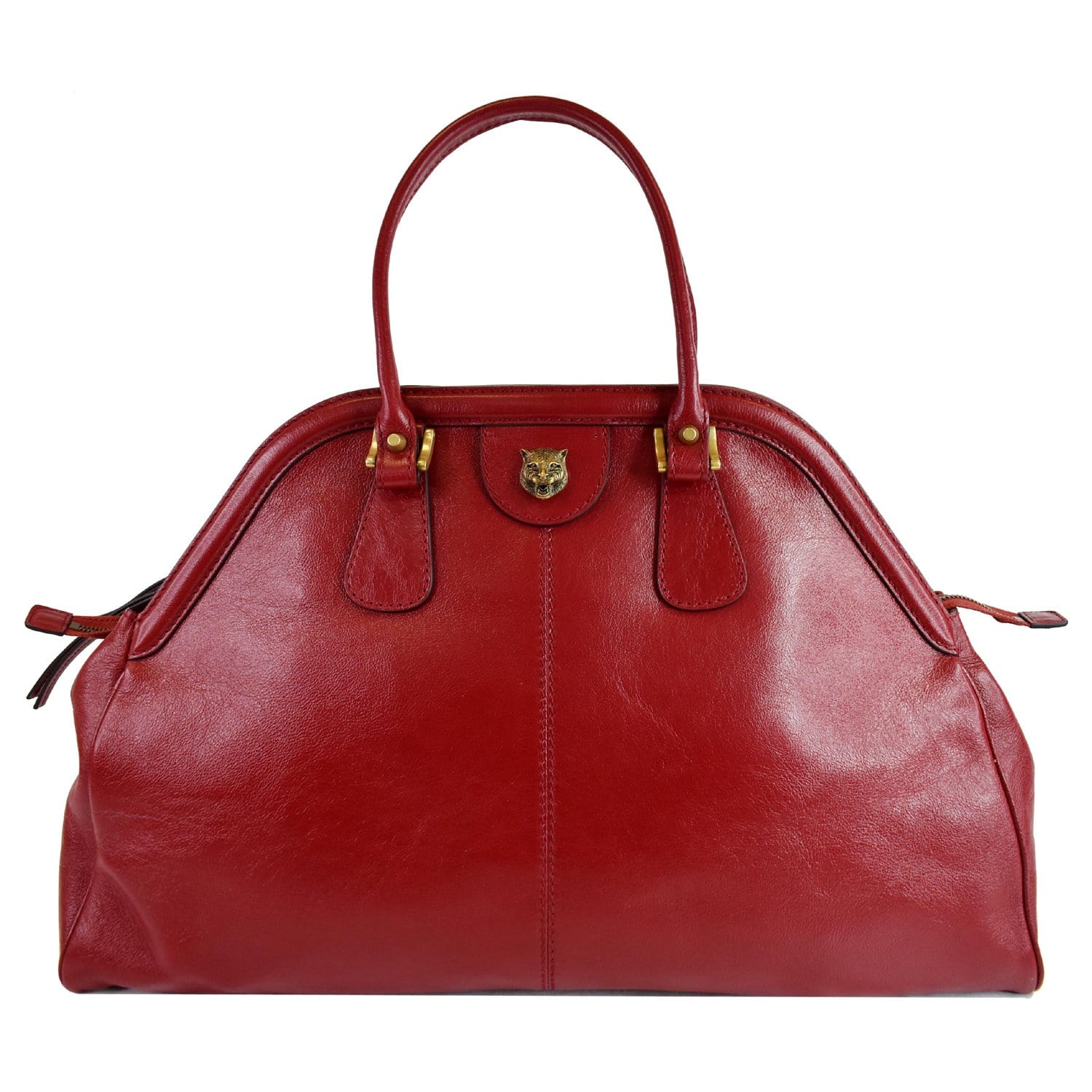 Gucci Red Leather Large Carryall Birkin Style Travel Weekender Top Handle  Bag at 1stDibs