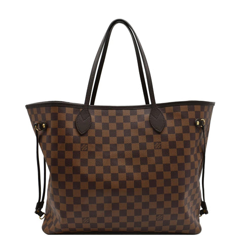 LOUIS VUITTON Neverfull GM Damier Ebene Tote Shoulder Bag Brown