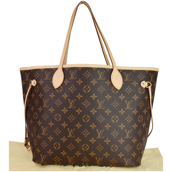 Louis Vuitton Neverfull MM Monogram Canvas Tote Bag - front view