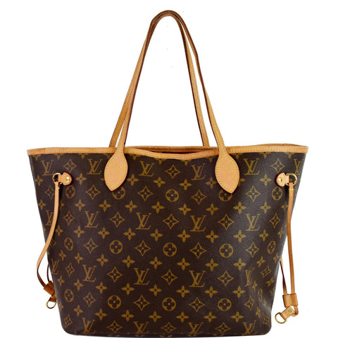 LOUIS VUITTON Neverfull MM Monogram Canvas Tote Bag Fuchsia