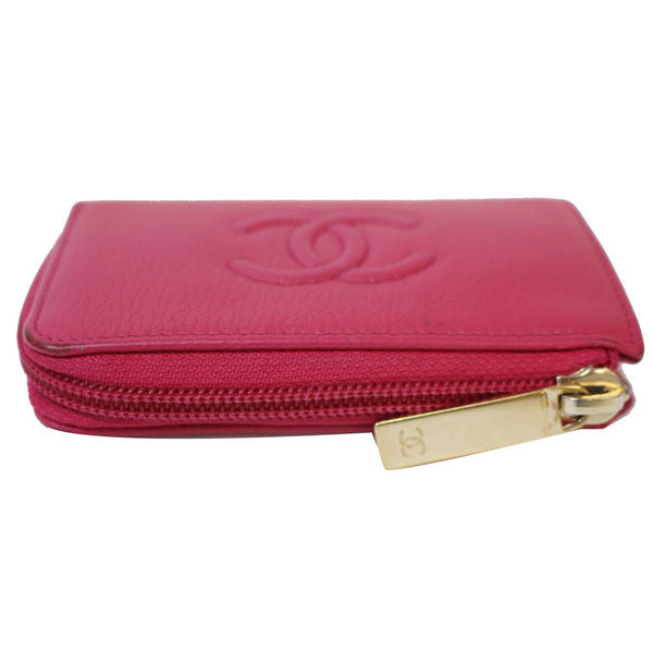 CHANEL CC Key Holder Caviar Leather Case Wallet Pink 22826381