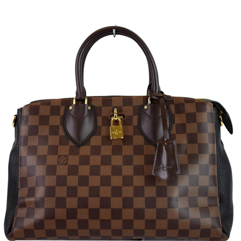 LOUIS VUITTON Normandy Damier Ebene Satchel Bag Brown
