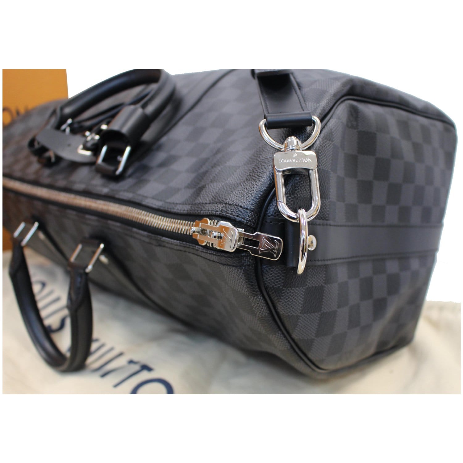 Louis Vuitton - Keepall Bandoulière 45 - Graphite - Damier Canvas - Men - Travel Bag - Luxury