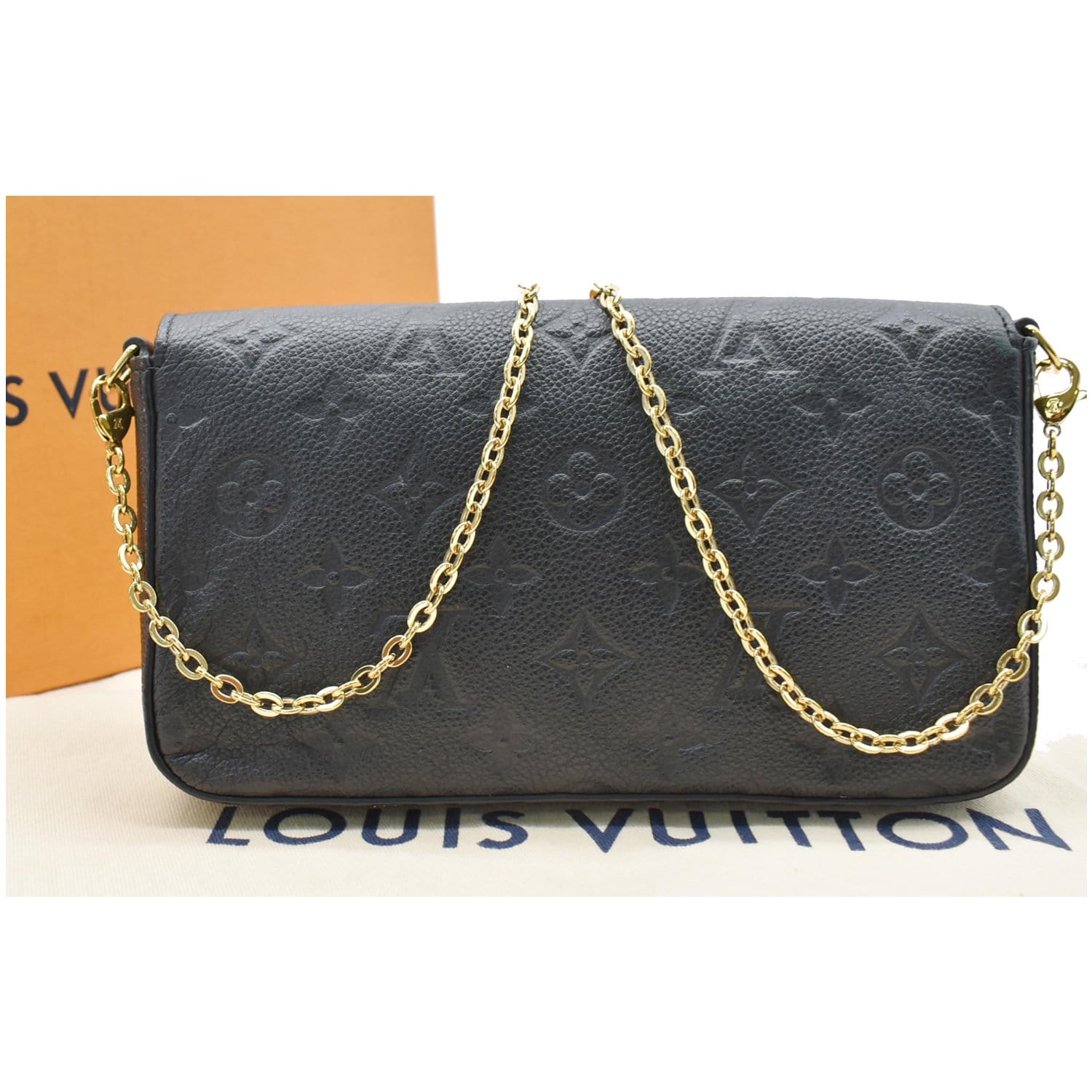 Louis vuitton black crossbody with gold chain Clearance