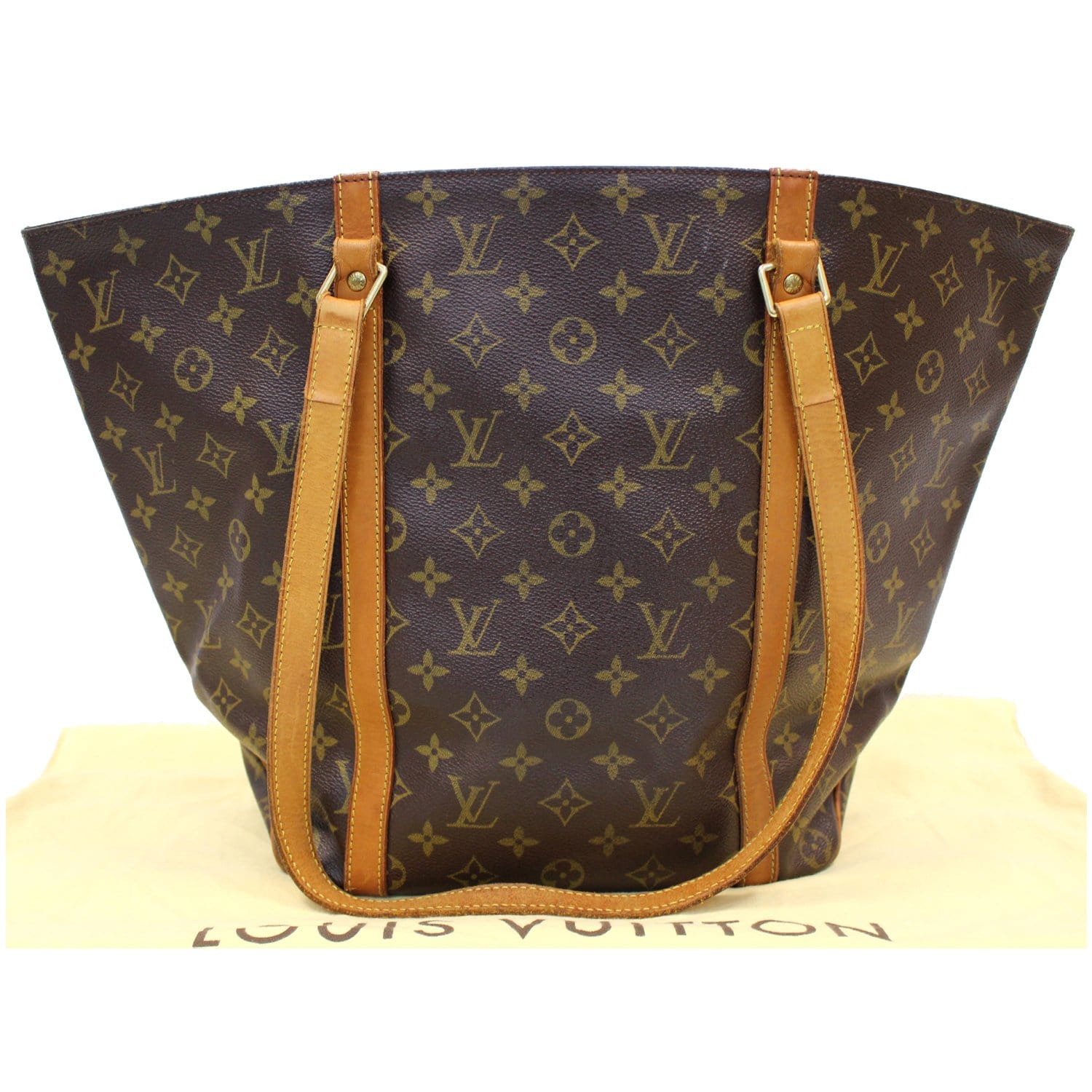 Louis Vuitton, Classic Brown Shopping Bag w/ Rope Handle, 7.75" x  11" x 2.25"