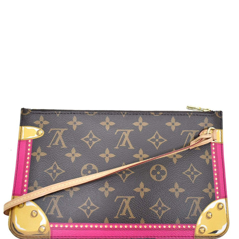 LOUIS VUITTON Wristlet Pouch Monogram Summer Trunk Neverfull MM Brown