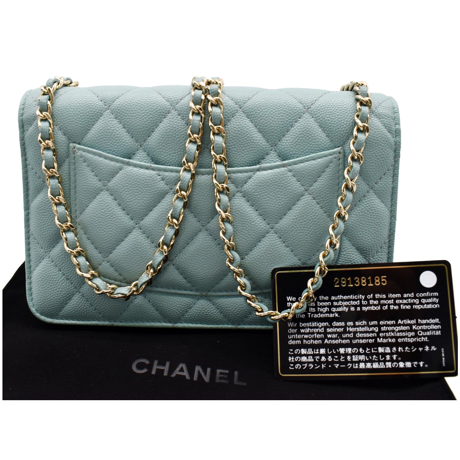 Chanel Checkered Flag CC Mini Wallet on Chain Bag