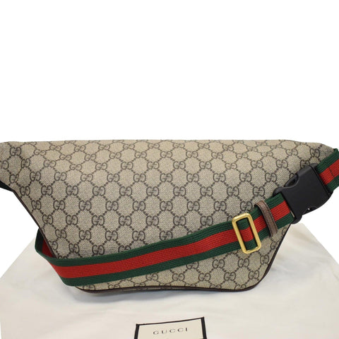 GUCCI Courrier GG Supreme Canvas Belt Waist Bum Bag Beige 529711