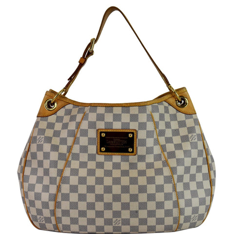 LOUIS VUITTON Galliera PM Damier Azur Shoulder Bag White