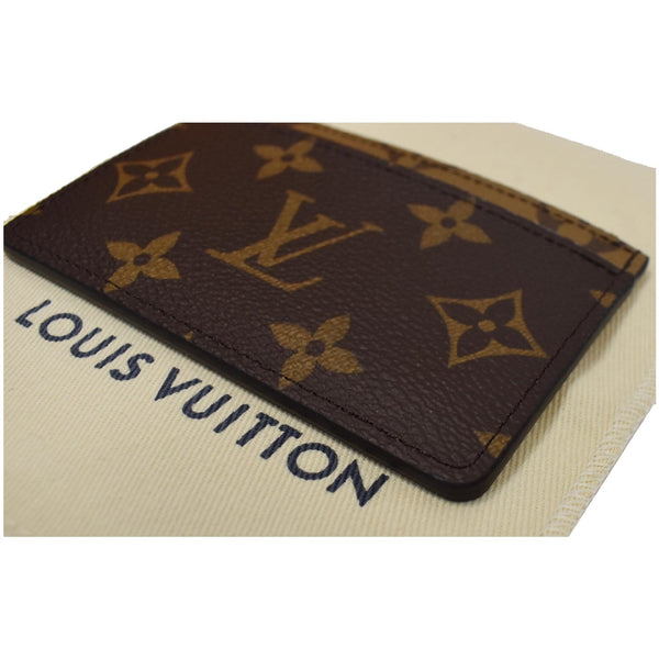 LOUIS VUITTON Monogram Reverse Canvas Card Holder Brown
