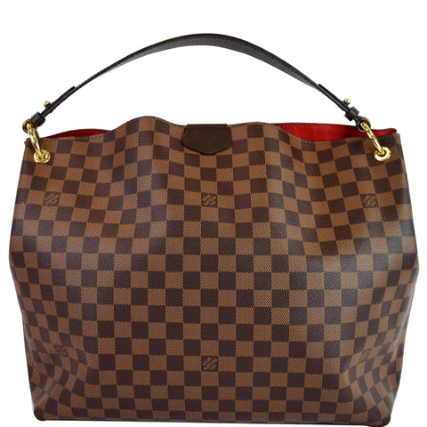 LOUIS VUITTON Graceful MM Damier Ebene Shoulder Bag Brown