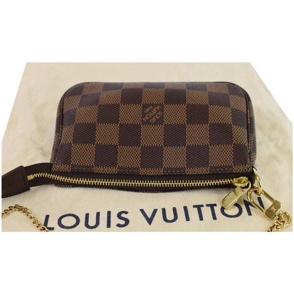 Louis Vuitton Pochette Damier Ebene Accessories Pouch - front zipper