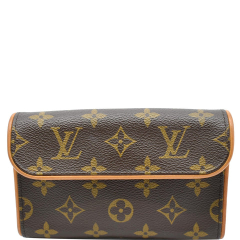 LOUIS VUITTON Pochette Florentine Monogram Canvas Waist Bag Brown