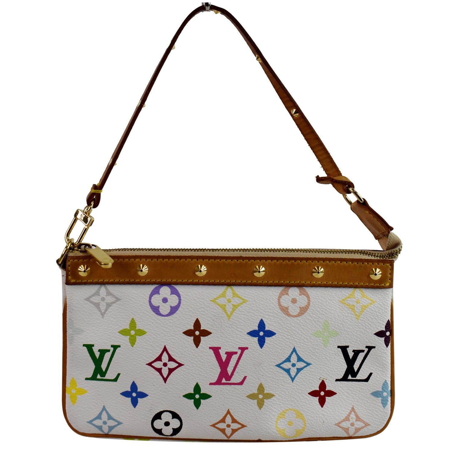 LOUIS VUITTON Pochette Accessoires Bag Monogram multicolor White