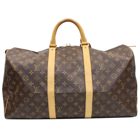focused lv Keepall 50 Monogram Canvas Travel Bag