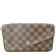 LOUIS VUITTON Felicie Damier Ebene Pochette Crossbody Bag Brown - Hot Deals