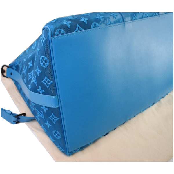 LOUIS VUITTON Keepall Triangle 50 Bandouliere Seethrough Travel Bag Blue
