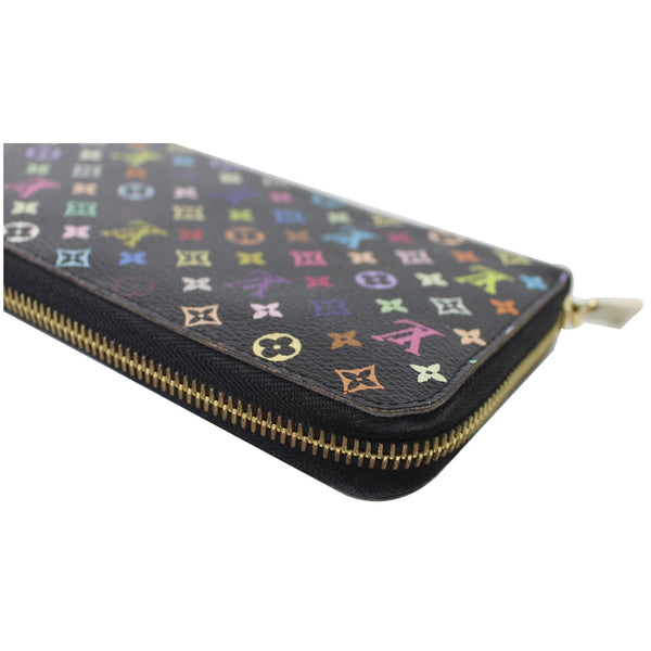 Louis Vuitton Multicolor Monogram Zippy Wallet Black zip closed
