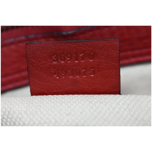 GUCCI Soho Leather Top Handle Shoulder Bag Red 369176