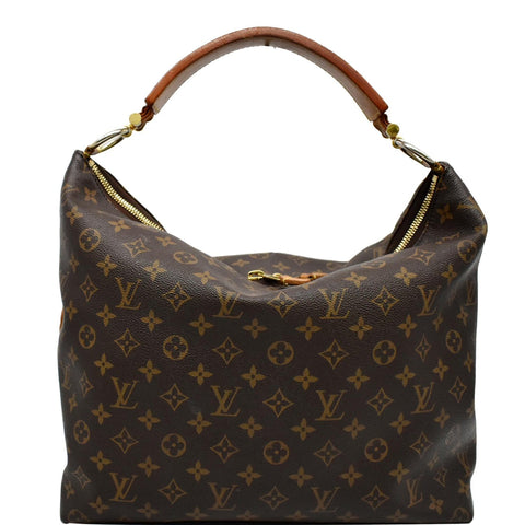 LOUIS VUITTON Sully MM Monogram Canvas Shoulder Bag Brown